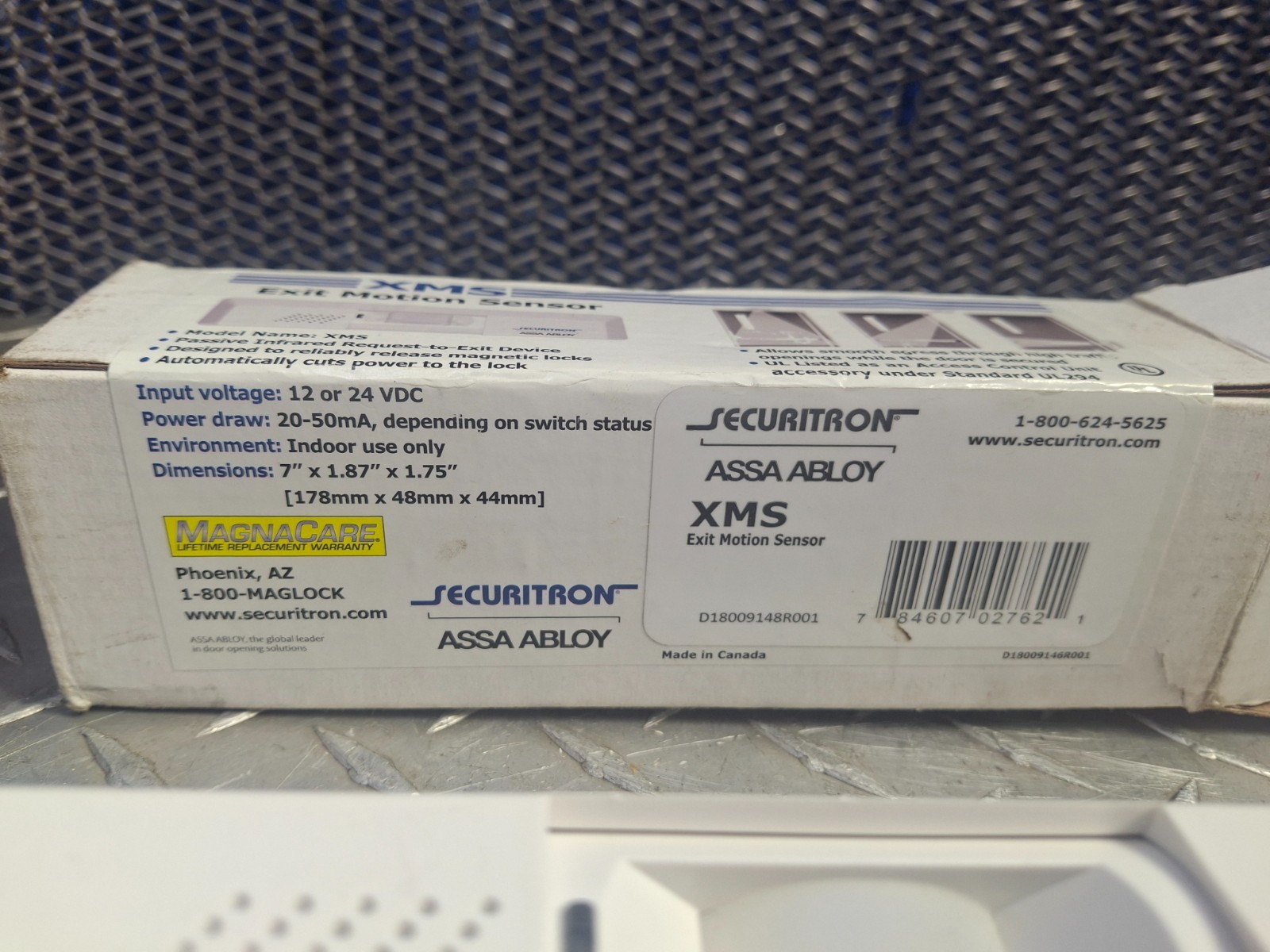 Securitron ASSA ABLOY XMS Passive Infrared Request-to-Exit Motion Sensor, 12/24V