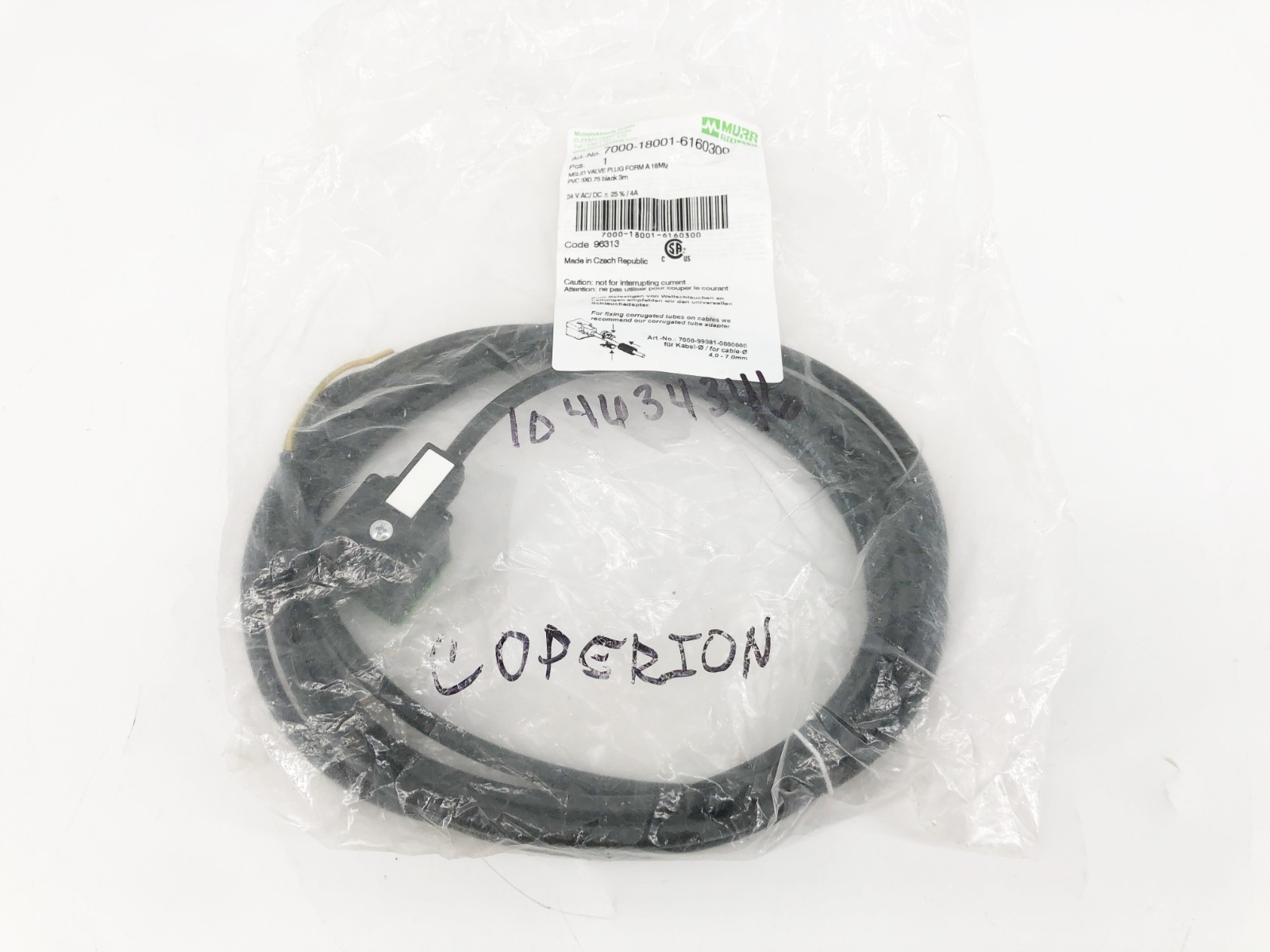 New Murr Elektronik 7000-18001-6160300 MSUD Valve Plug Form A 18mm