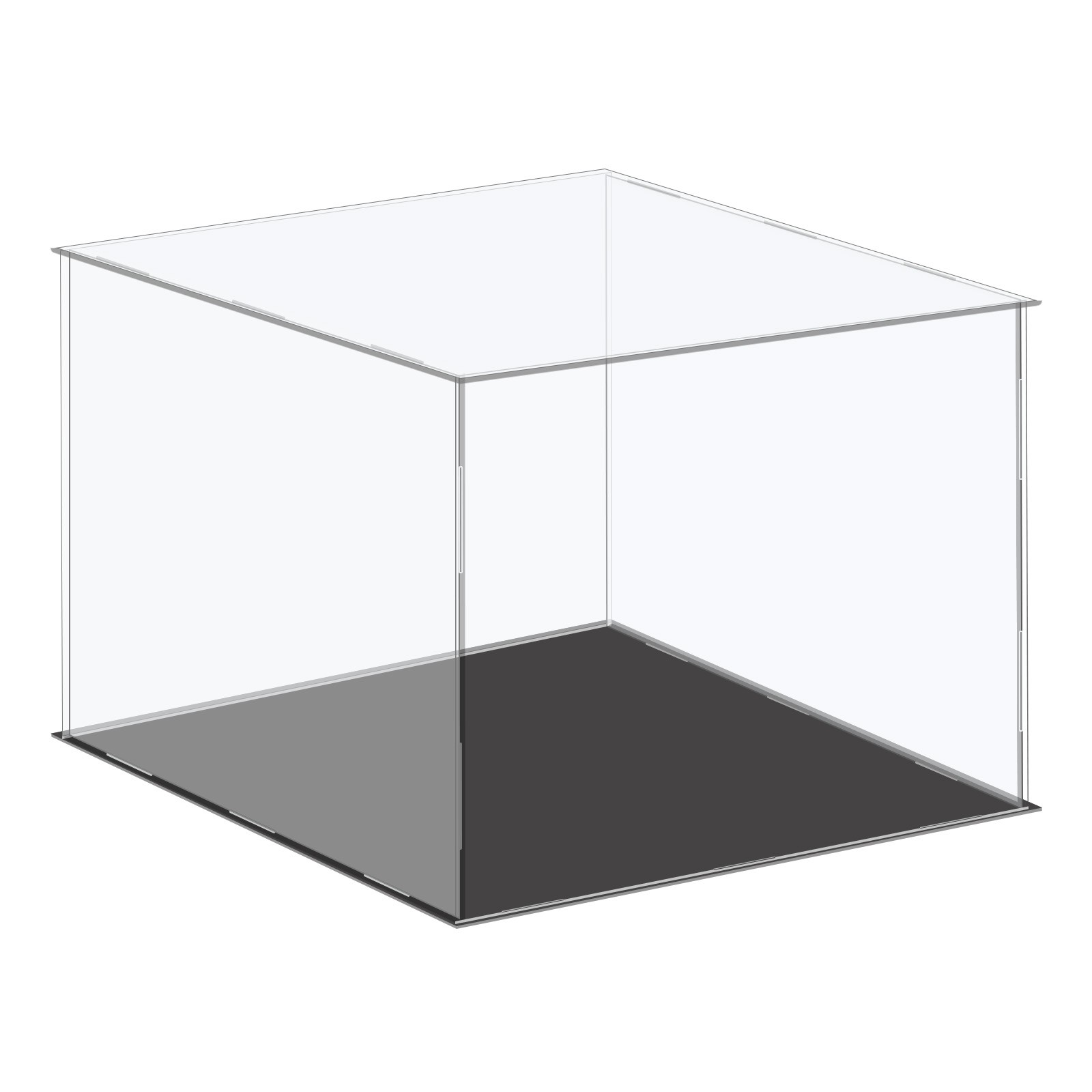 41x41x25.5cm Clear Acrylic Display Case Plastic Box Cube Dustproof Storage Box