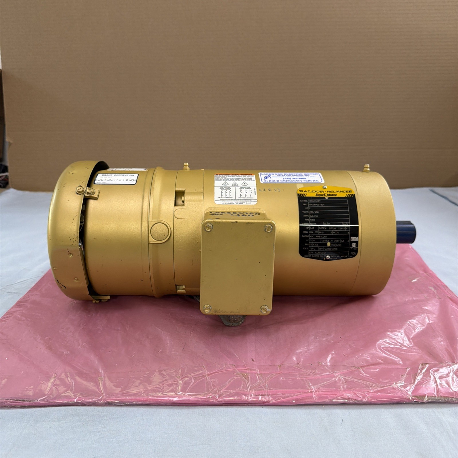 BALDOR VEBM3558T 35E060G073G1 105603100BQF 230/460V 5.6/2.8A NSNP