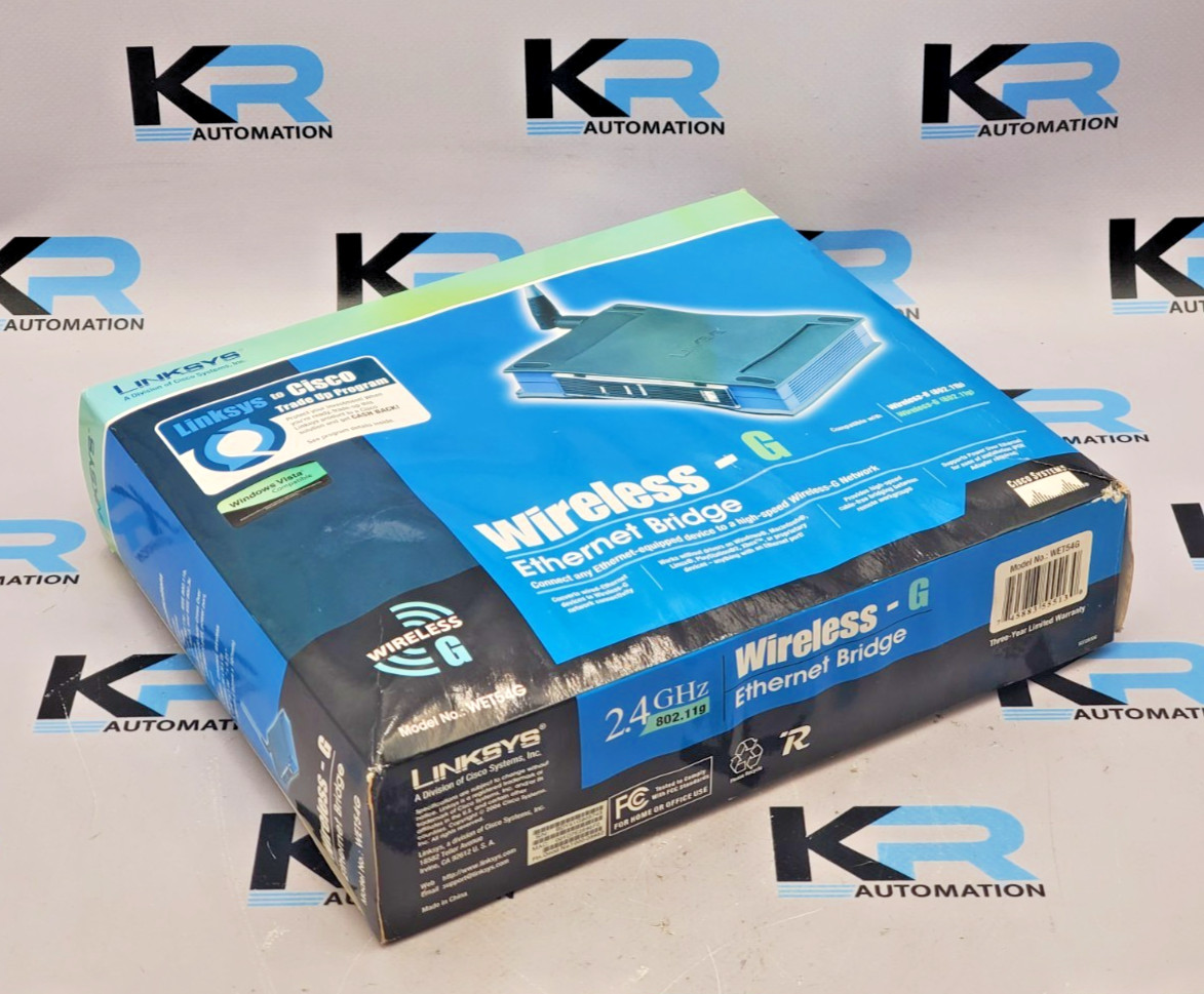 NEW Linksys WET54G Wireless-G Ethernet Bridge 2.4GHz