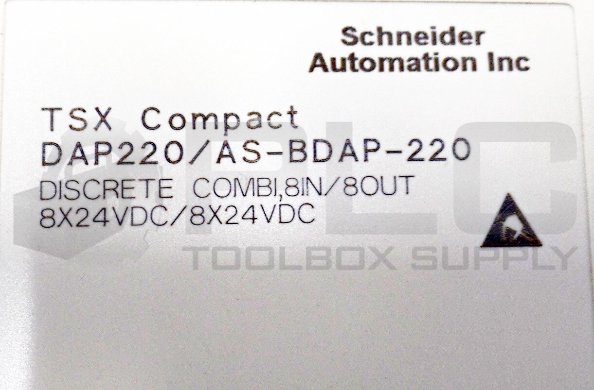 SCHNEIDER AUTOMATION MODICON DAP220/AS-BDAP-220 DISCRETE I/O 8in8out