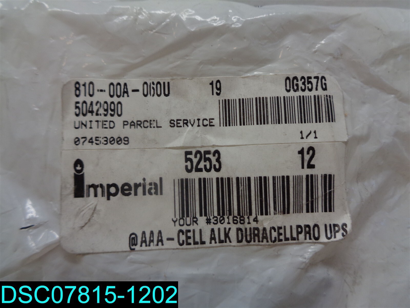 QTY=12: Duracell PROCELL Alkaline AAA Batteries