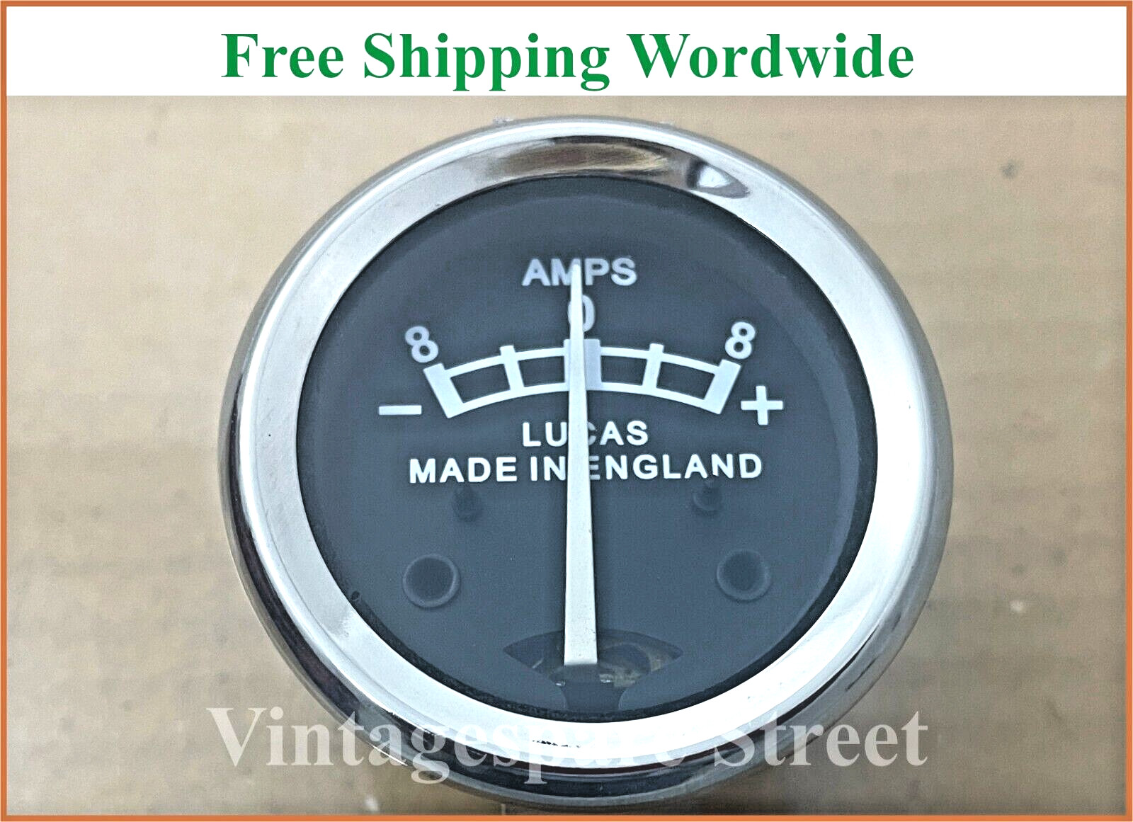 8 Amp Ammeter Ampere Meter Repro Lucas Fit For Norton Bsa Triumph Ariel AJS