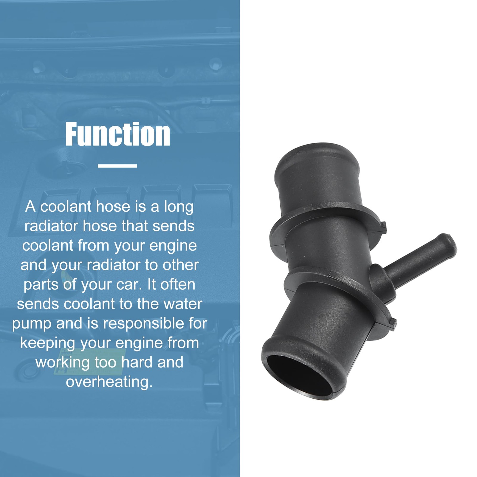 uxcell Radiator Coolant Hose for Toyota RAV4 2009-2012 2.5L 1.42″, Black