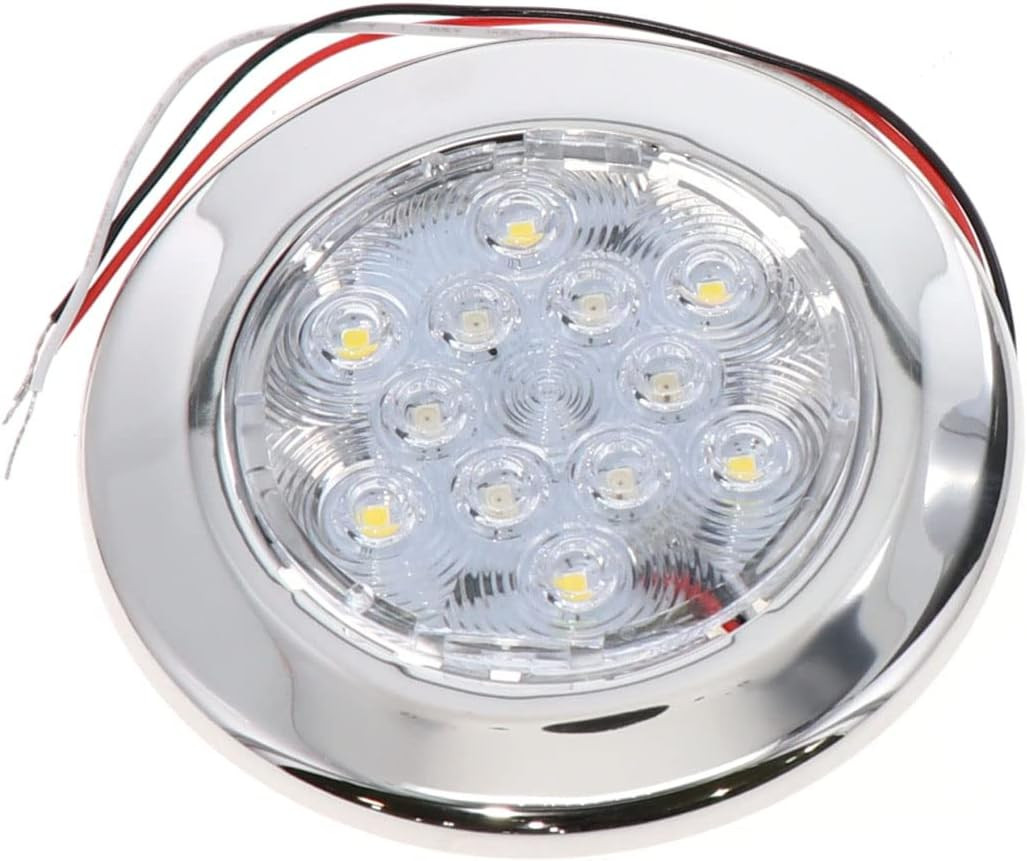 Silho-X 4″ round Cool White/Red Combo Light Ss Trim Ring – E06-WS0R-1