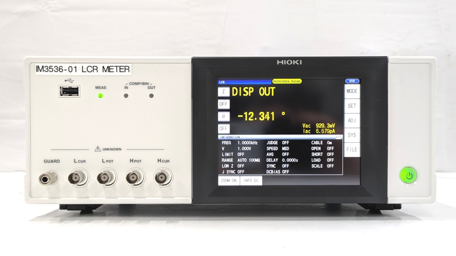 IM3536-01 [Operation Tested] LCR meter HIOKI S/N:220101532