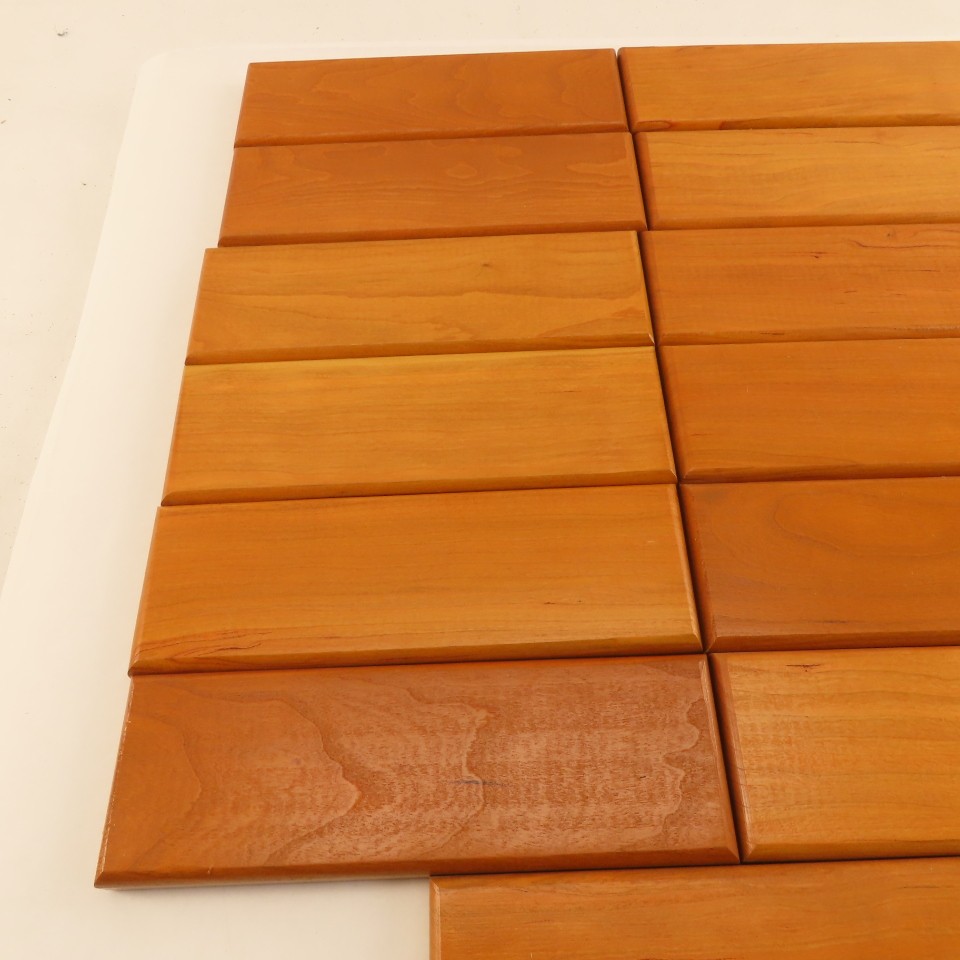 9″ x 3″ x 3/4″ Thick Cherry Wood Plaque Blank Arts Crafts Beveled Edge Lot Of 13