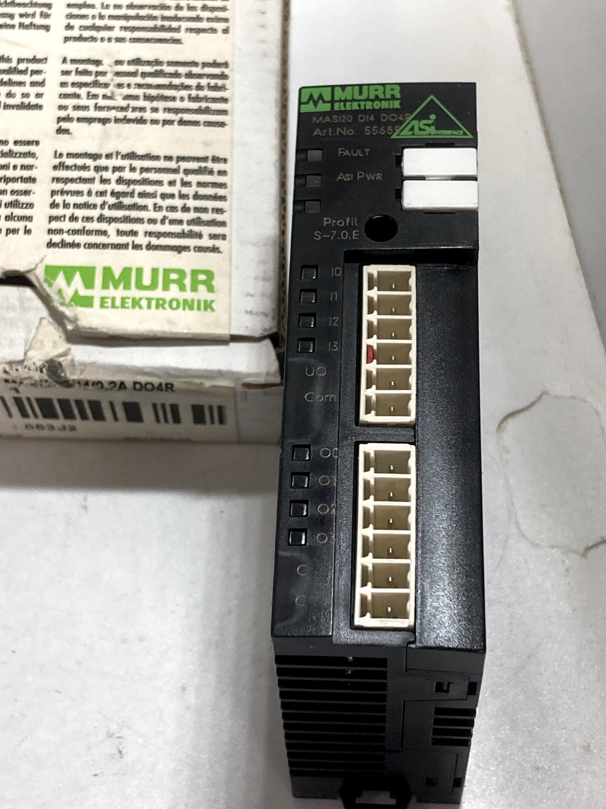 MURR ELEKTRONIK MAS120 D14 DO4R MODULE (55685) 24VDC 200MA NIB