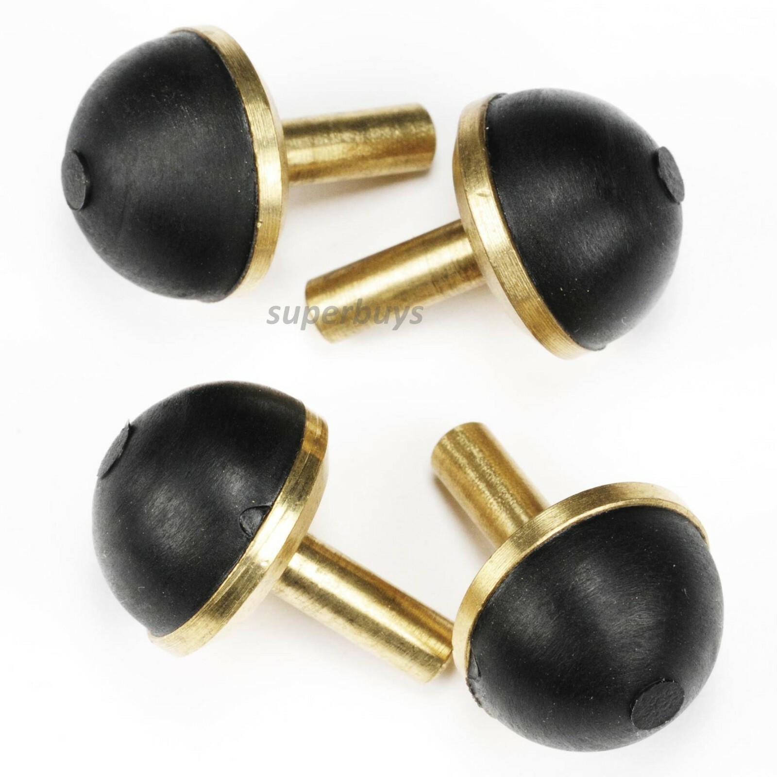 4pcs 12mm Black Brass Dome Tap Valve Sink Repair Drip Fix Pipe Hot Cold Water