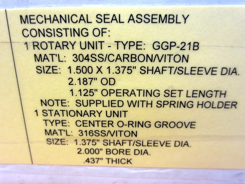 Woodrock 1252682 Reliable Mechanical Seal T21x1-1/2 RMS-T21 1-1/2″