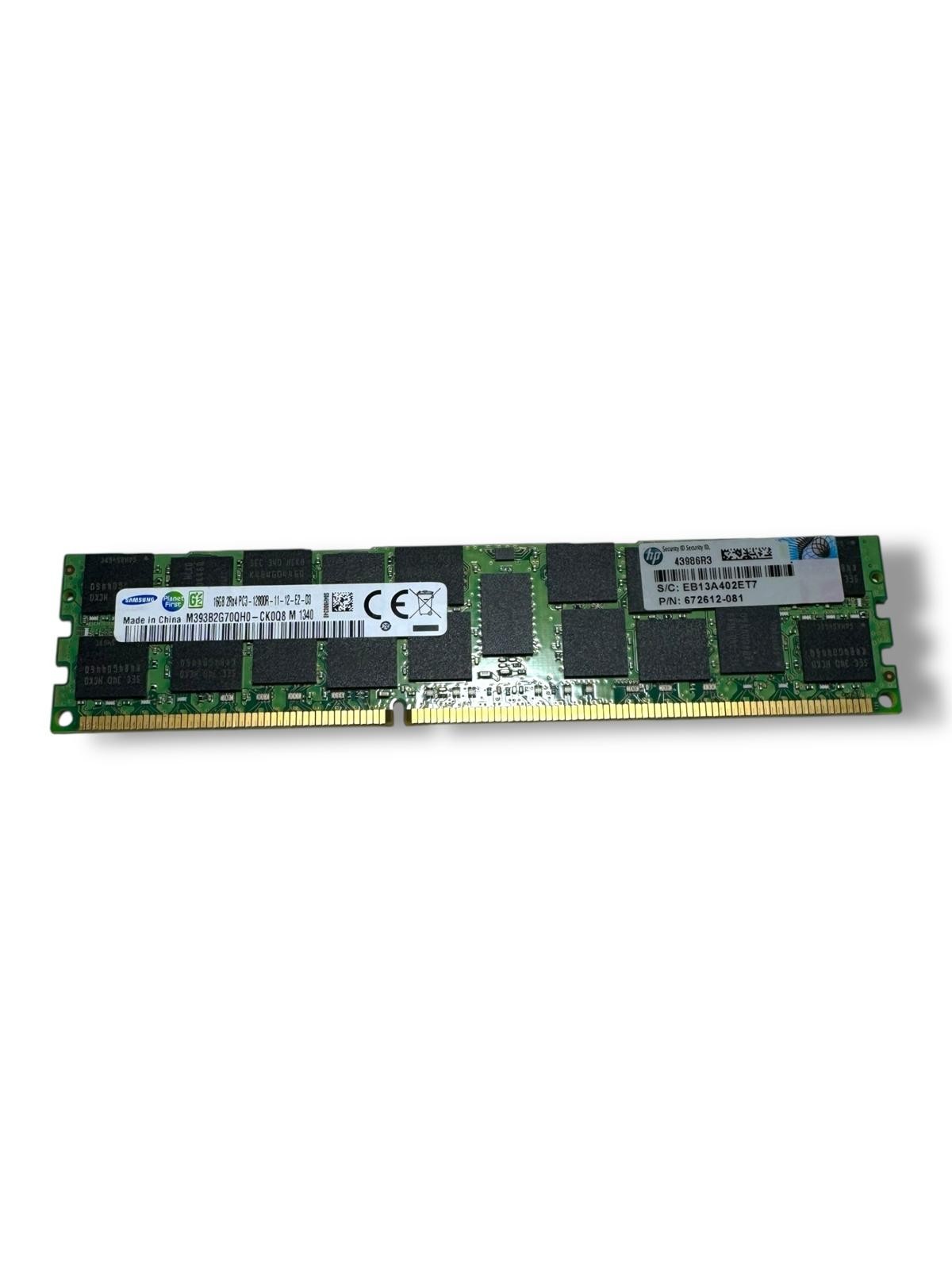 🟢samsung 16GB 2RX4 PC3-12800R-11-12-E2-D3 M393B2G70QH0-CK0Q8 M 1340 (Lot – 8ps)