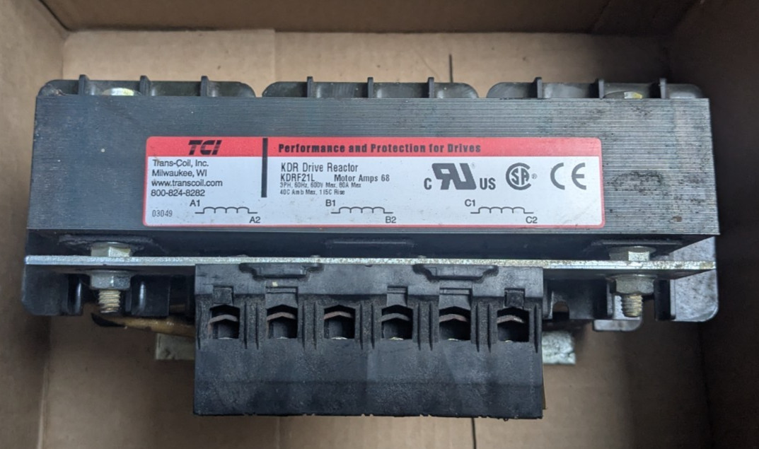 KDR Drive Reactors KDRF21L 3HP 68 Motor Amps
