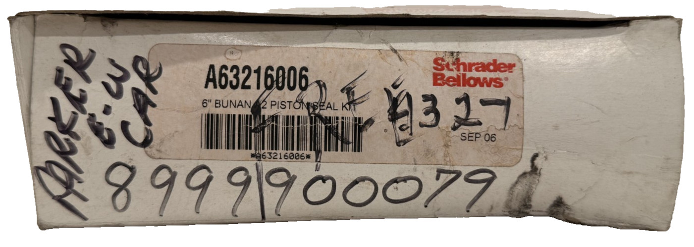 NEW SCHRADER BELLOWS A63216006 6″ BUNAN A2 PISTON SEAL KIT