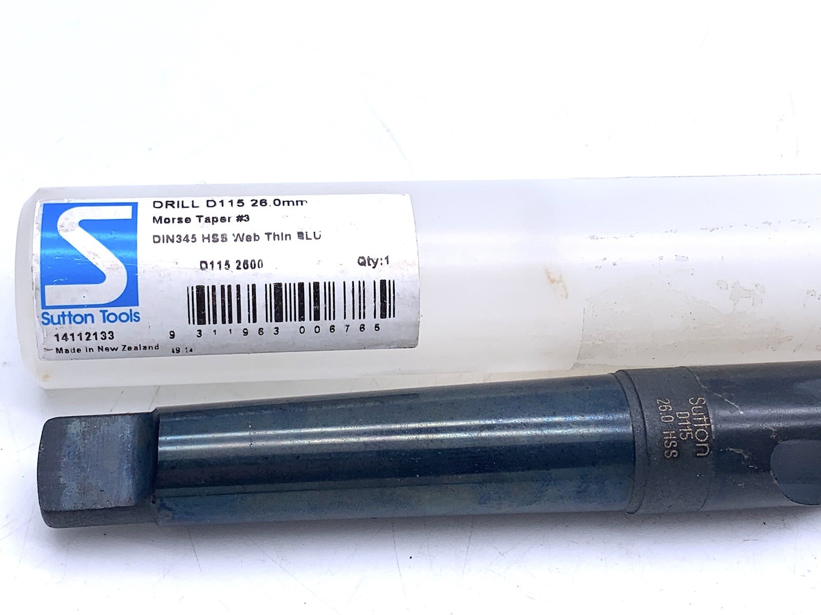 Sutton D115 26mm Number 2 Morse Taper Shank Drill Bit HSS D1152600