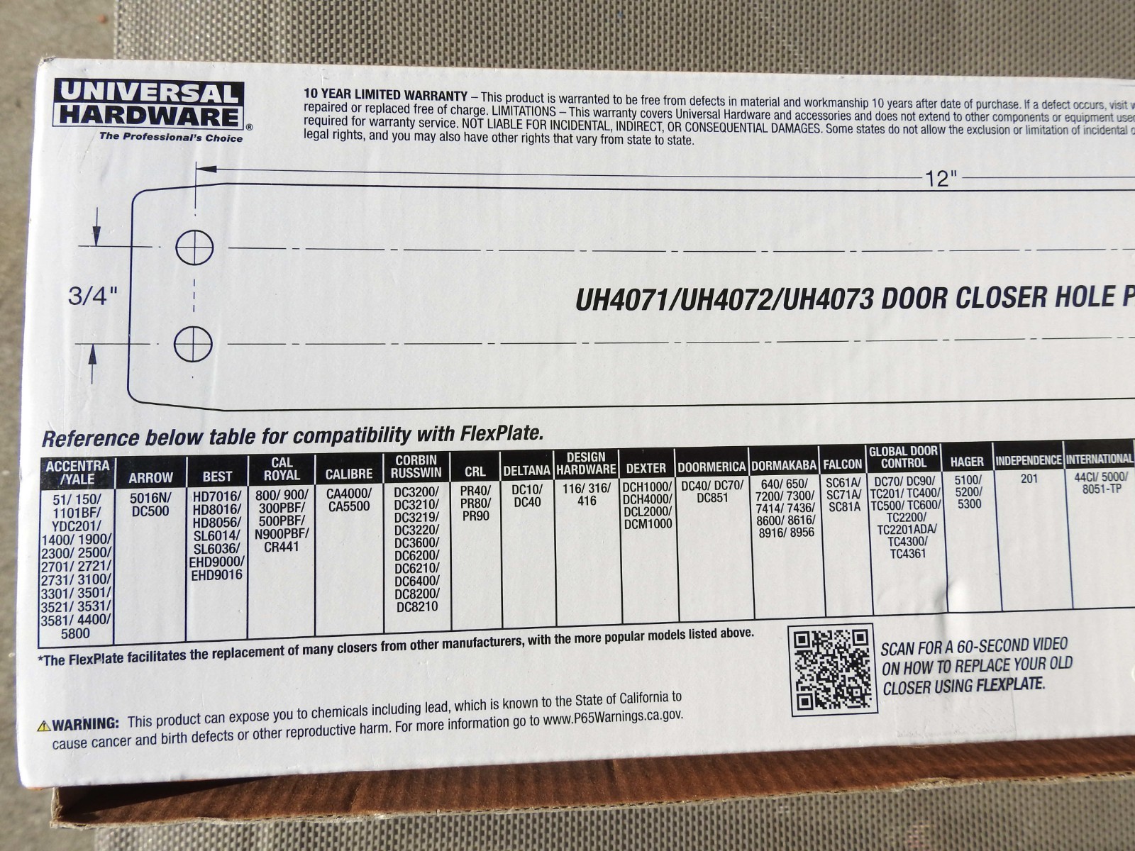 UNIVERSAL HARDWARE Commercial Door Closer