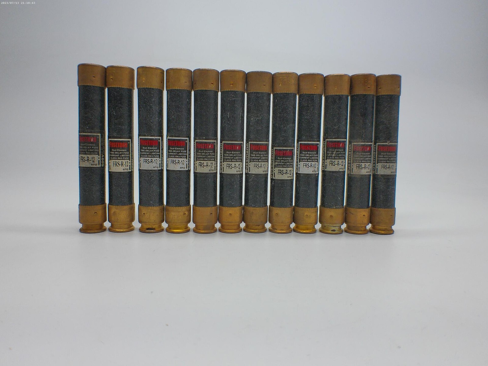 FUSETRON FRS-R-12 FUSE BLACK LOT OF 12 NSNP
