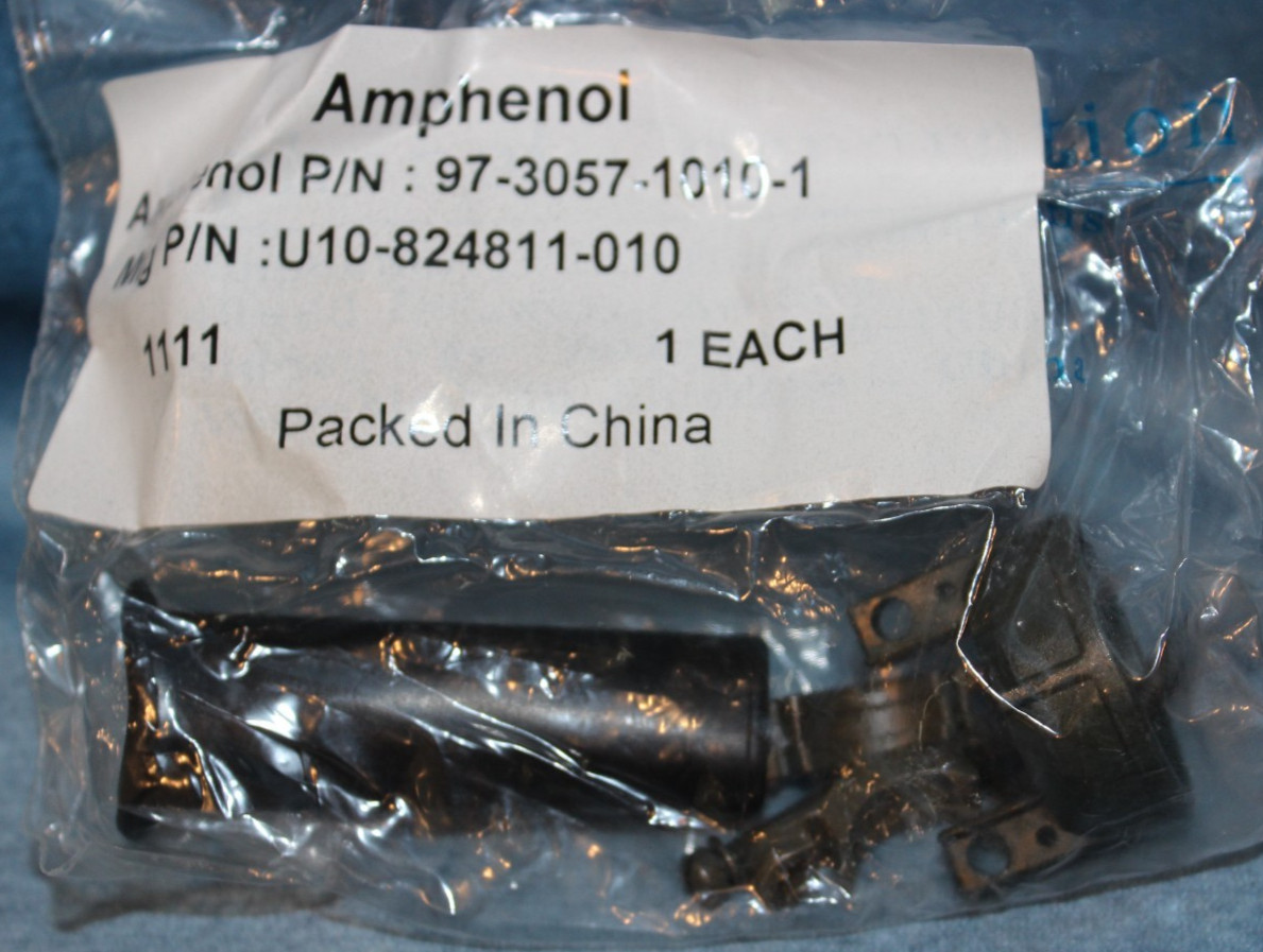 (New In Bag) AMPHENOL 97-3057-1010-1 CONNECTOR CLAMP SET “Lot of 2 sets”