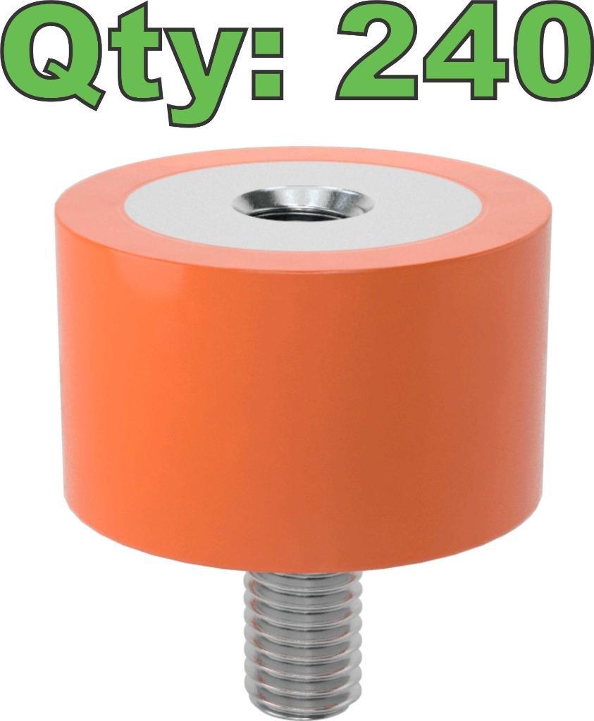 (240) McMaster 4403K26 Vibration Isolator Stud Insert Sandwich Mount M8 x 1.25mm