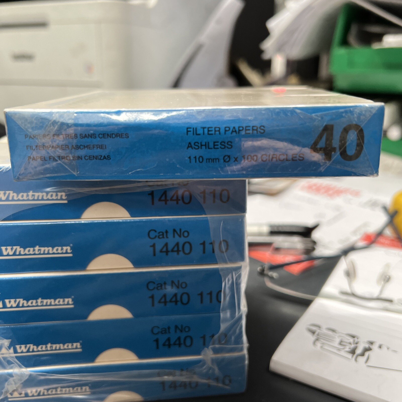 Qty 5 Whatman Chemical Filter Papers 40 Pack 110mm cat no 1440 110mm o x 100 cir