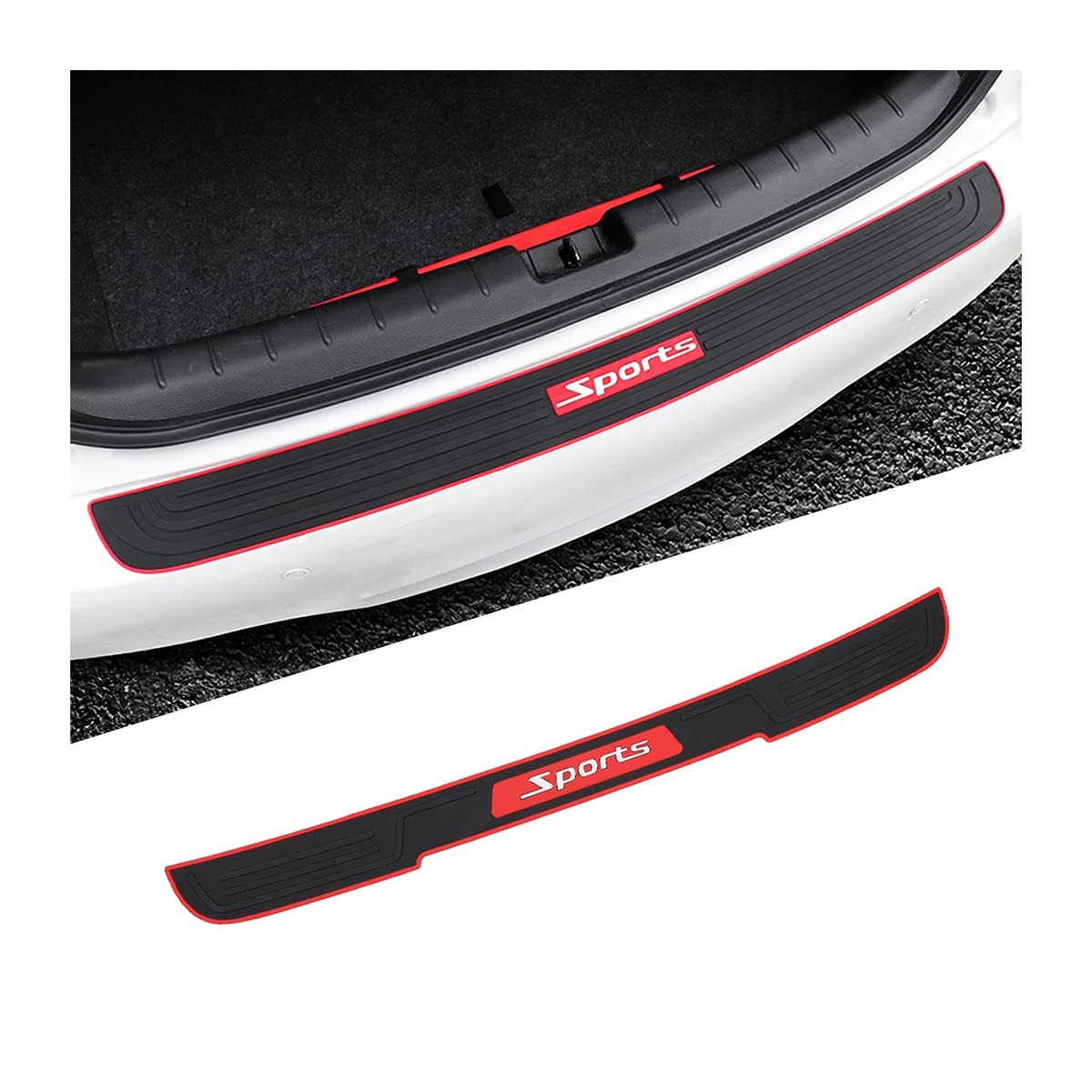 Rear Bumper Guard Protector for Car, Universal Black Rubber Scratch-Resistant…