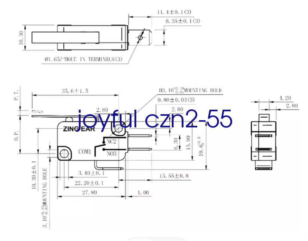 2PCS G5T16-1 Micro Switch, 3-Pin, Mechanical Travel Limit Switch, 16A 250VAC