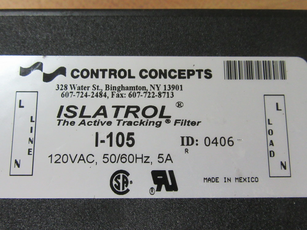 Control Concepts I-105 Islatrol Noise Filter I105
