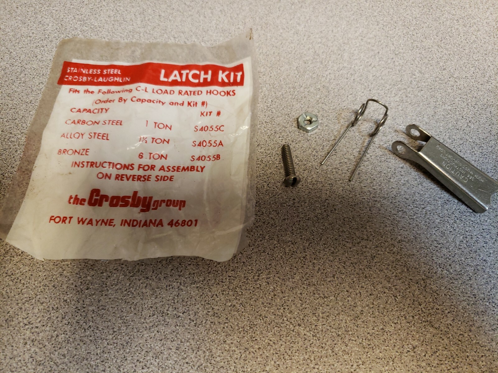 Crosby-Laughlin Latch Kit 1Ton C, 1.5Ton S, 6Ton Bronze #S4055 Lot of 10
