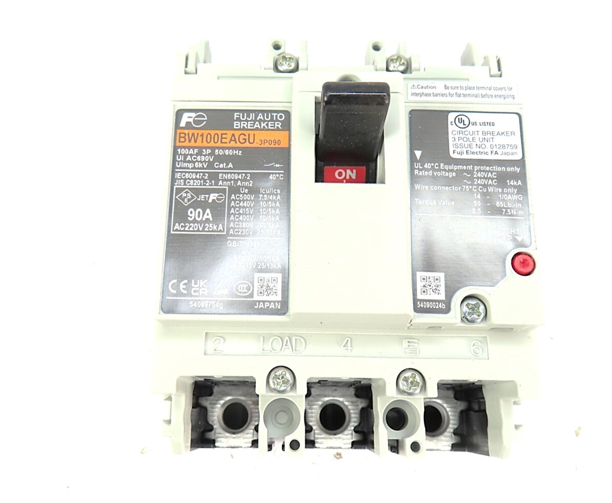 Fuji BW100EAGU-3P090 Breaker 90A 3P NEW IN BOX