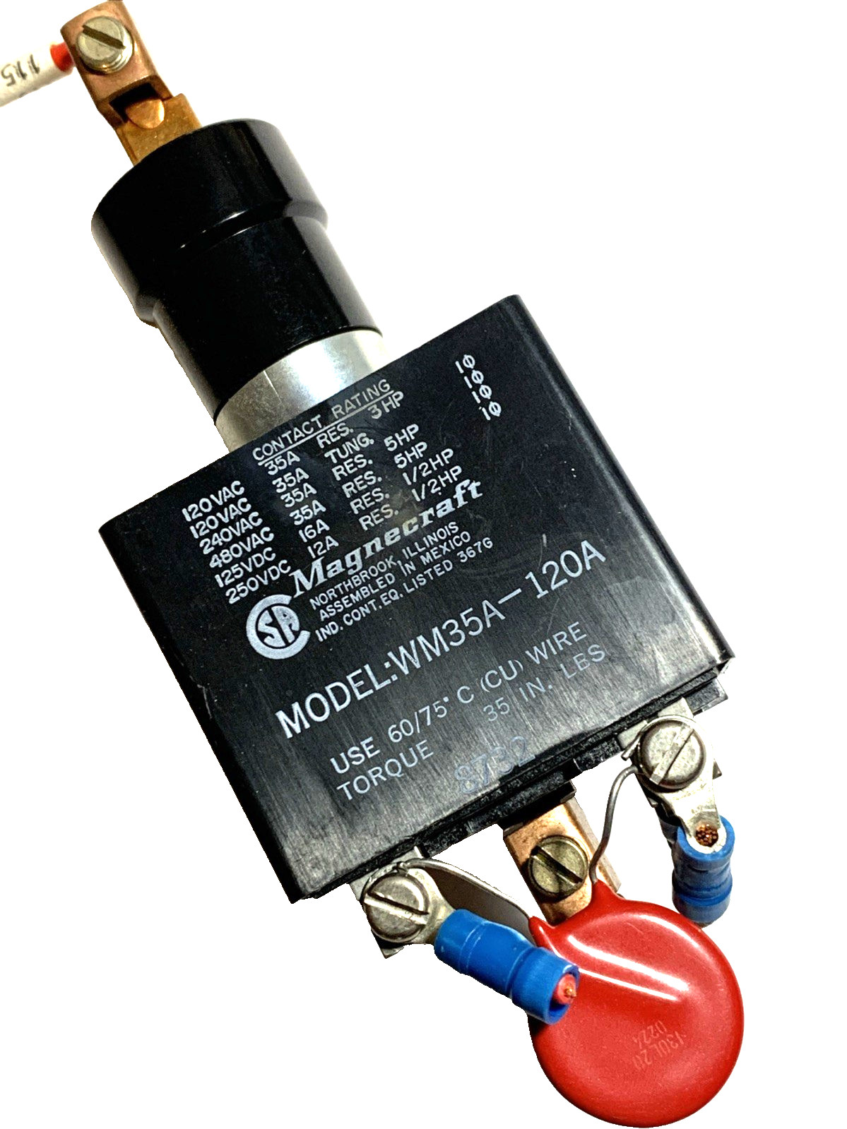 MAGNACRAFT WM35A-120A RELAY 120VAC TORQUE 35 IN. LBS