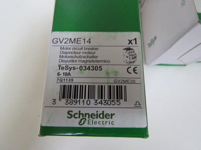 SCHNEIDER GV2ME14 Qty of 1 per Lot SCHNEIDER GV2ME14