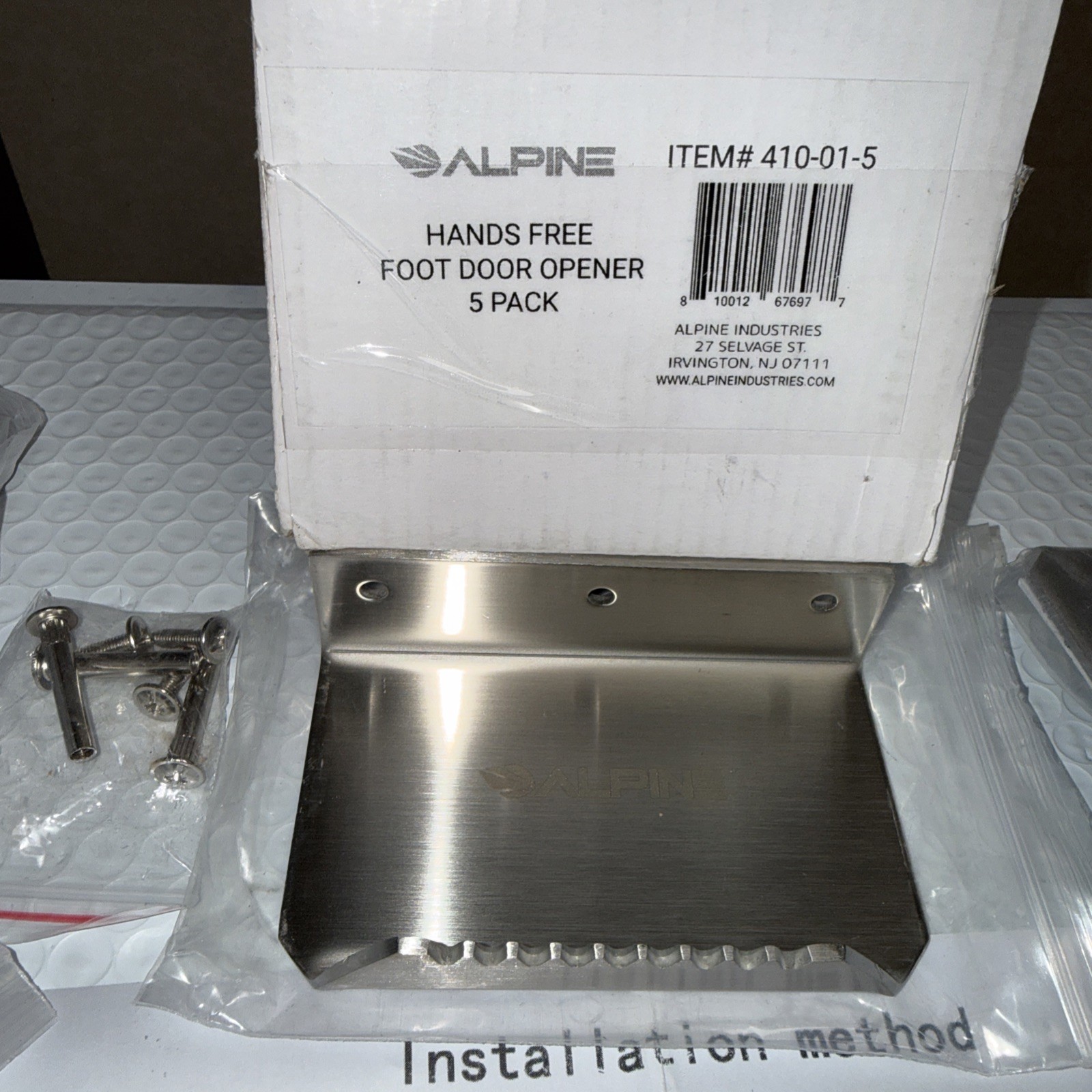 Lot Of 5 Alpine Silver Step N Pull hand free door foot opener Heavy Duty