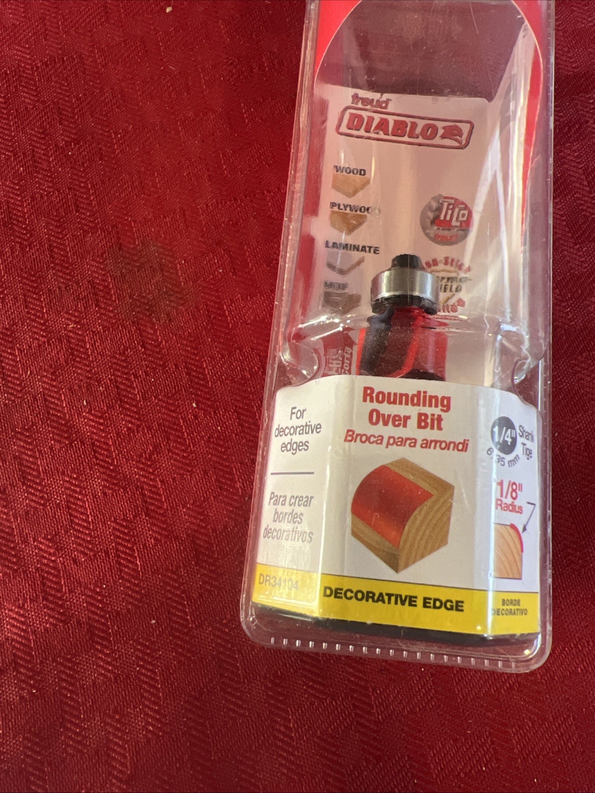 Diablo DR34104 Carbide Rounding Over Router Bit 3/4 Dia. x 1/8 x 2-3/16 in.