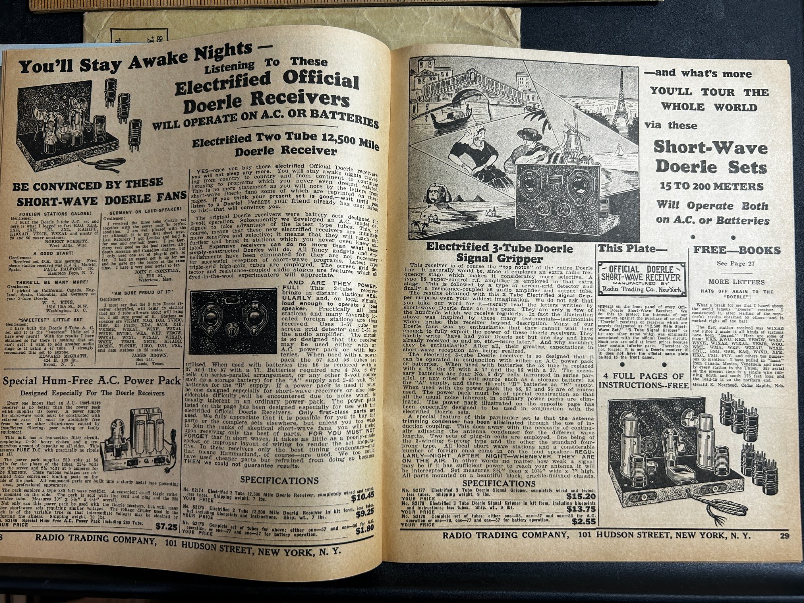 Radio Trading Co Vintage 1934 Catalog Short Wave Treatise Radio Parts Speakers+