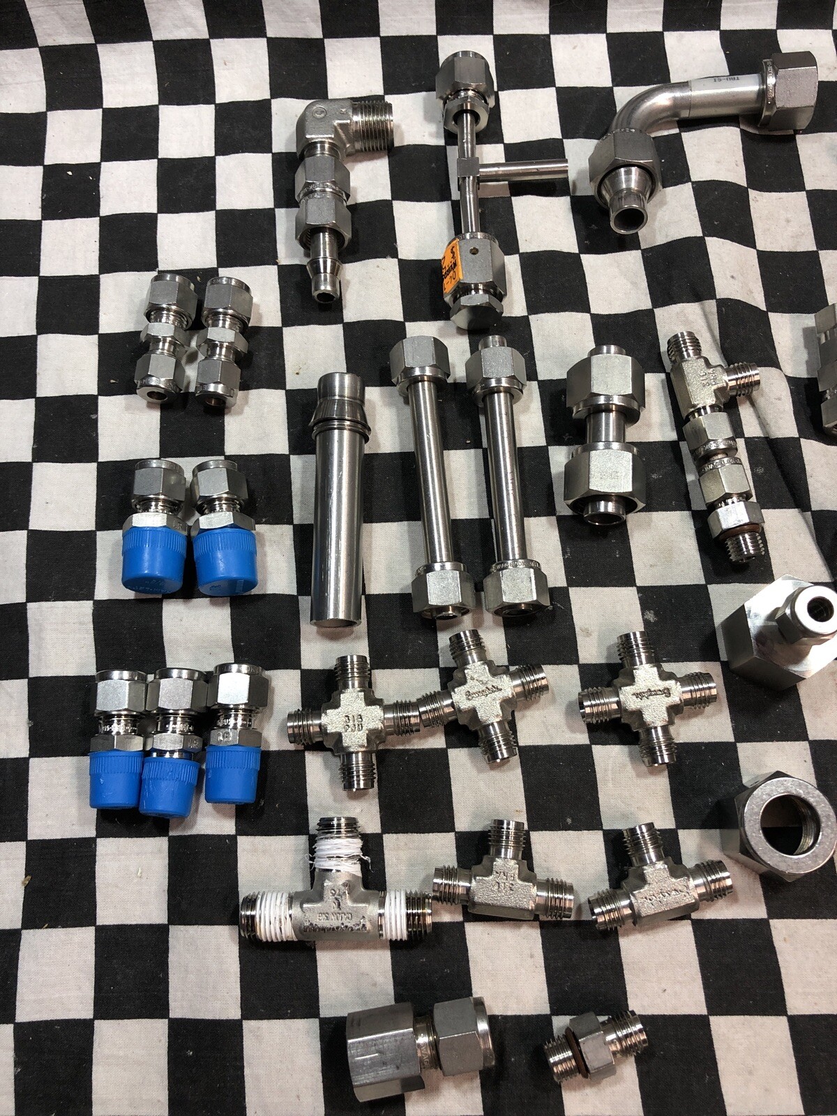 LOT SWAGELOK HAM LET TEE BALL VALVE CROSS UNION PORT COUPLING ELBOW 1/4″ TO 1/2″