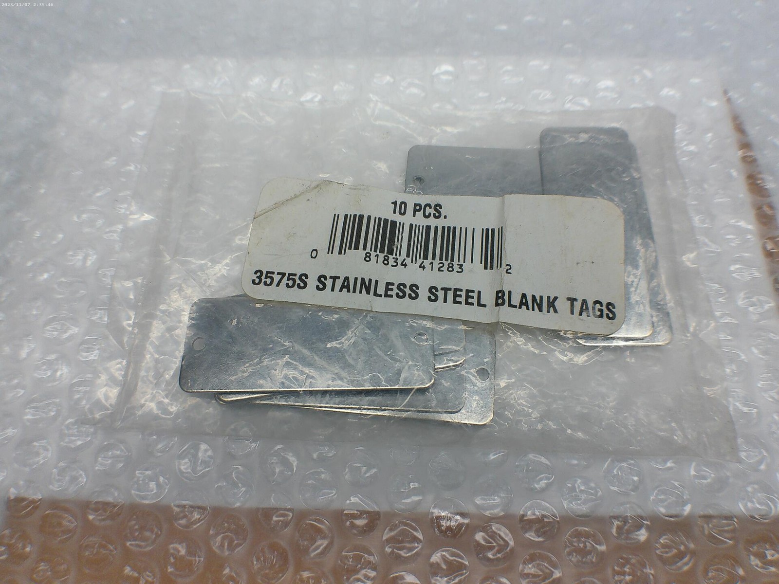 INDUSTRIAL SPARE 3575S BLANK TAGS LOT OF 10 NSNP