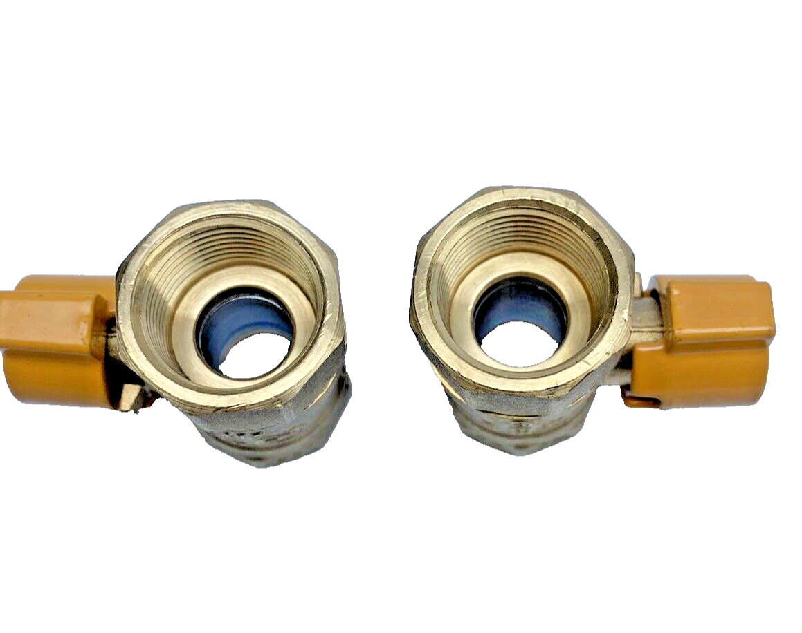 LOT OF 2, GBV02, SHUTT-OFF BRASS VALVE, LPG BALL VALVE 3/4 FNPT 175G