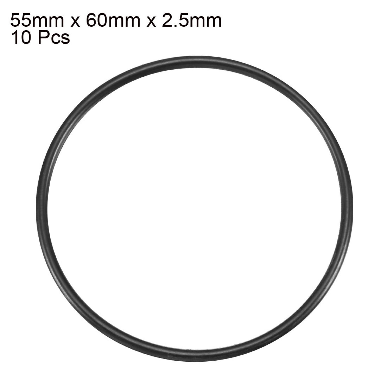 10 Pcs 55mm x 60mm x 2.5mm Nitrile Rubber Sealing O Ring Gasket Washer