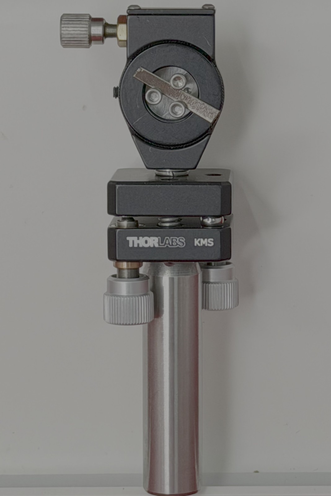 Thorlabs PRM05 Rotation Mount for .5” Optics on Thir KMS Tilt Stage w/ Post