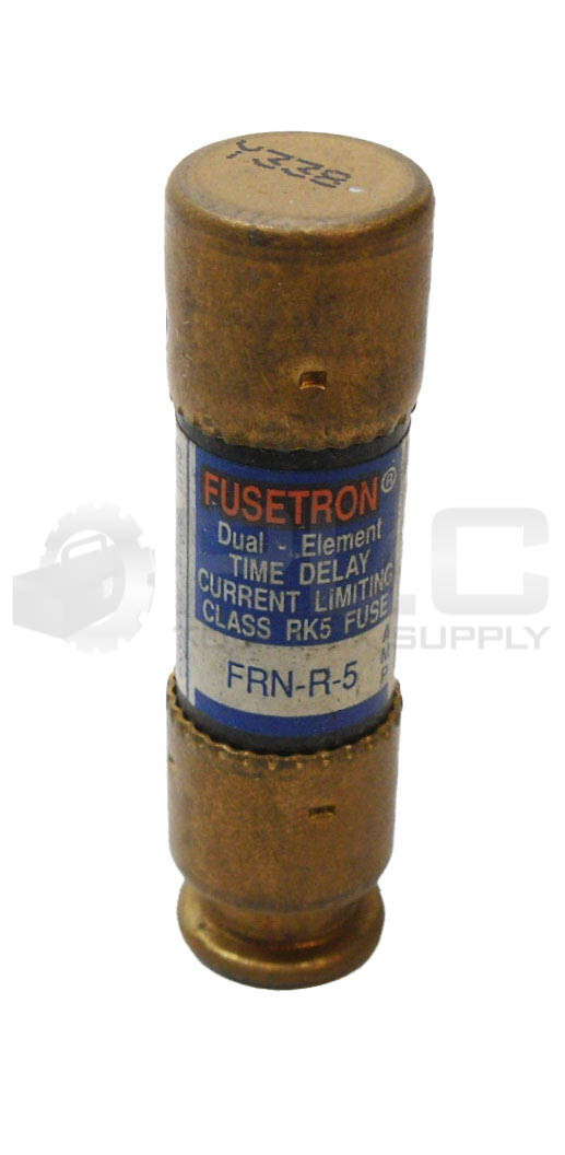 LOT OF 6 NEW BUSMANN FRN-R-5 TIME DELAY FUSE 5A 250VAC
