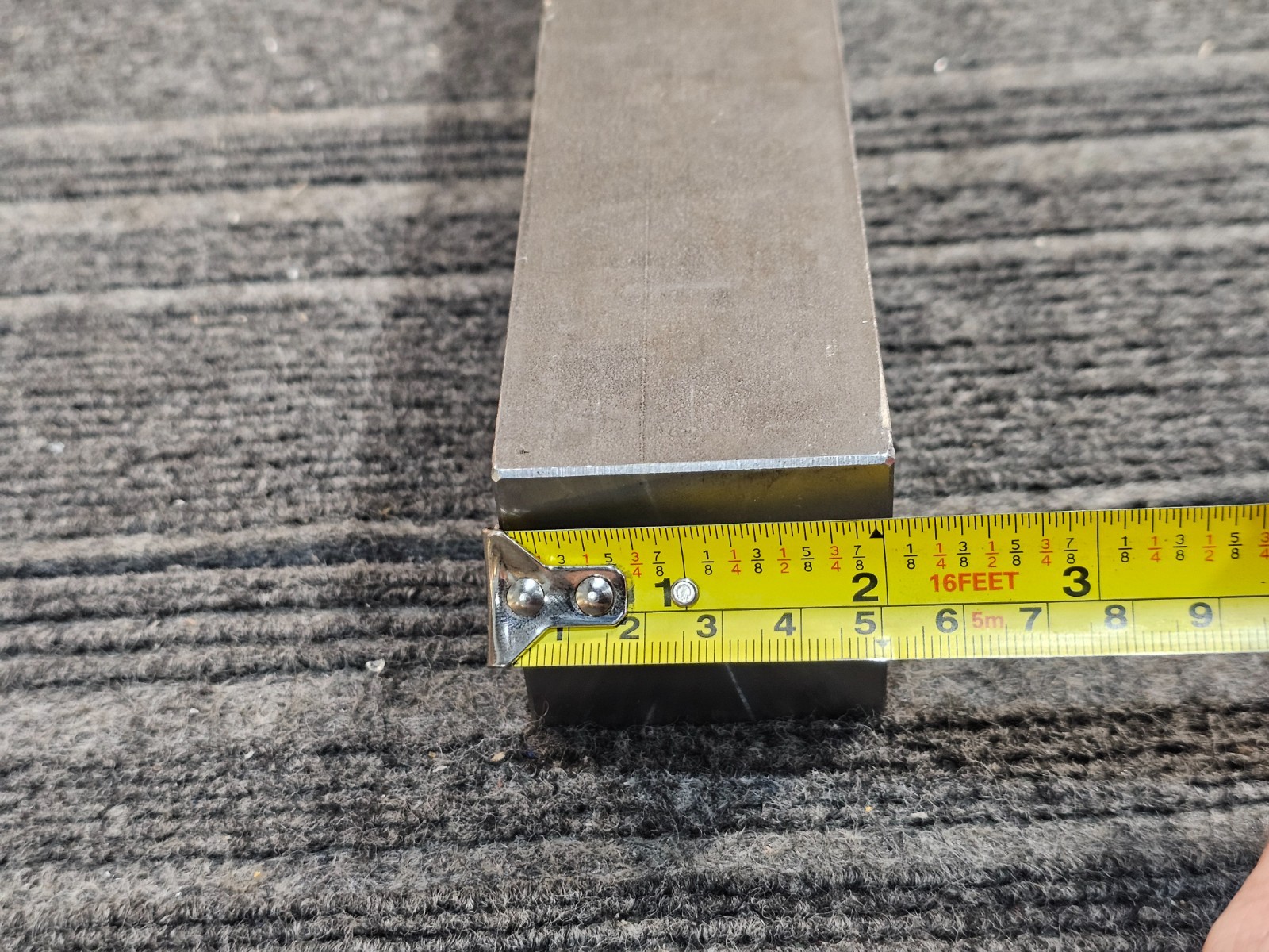 Square Idler Shaft Round End Bar 24″ Over All Length x 2″ Width, Silver