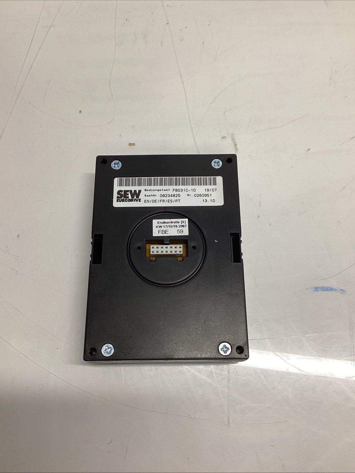 SEW EURODRIVE CONTROLLER SOFT PAD FOR INVERTER FBG31C-10 08234825 J-545