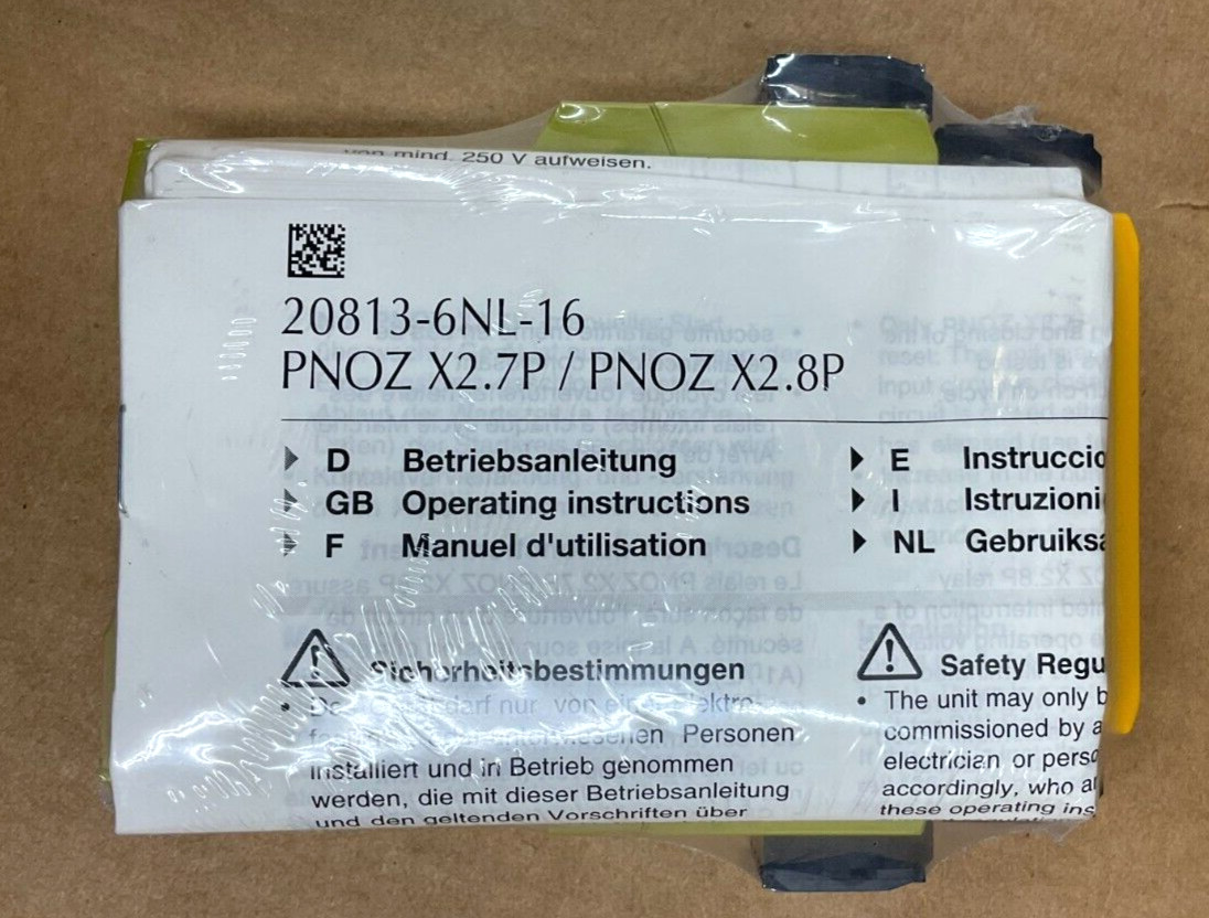Pilz PNOZX2.8P 3NO 1NC 24VAC/DC Safety Relay