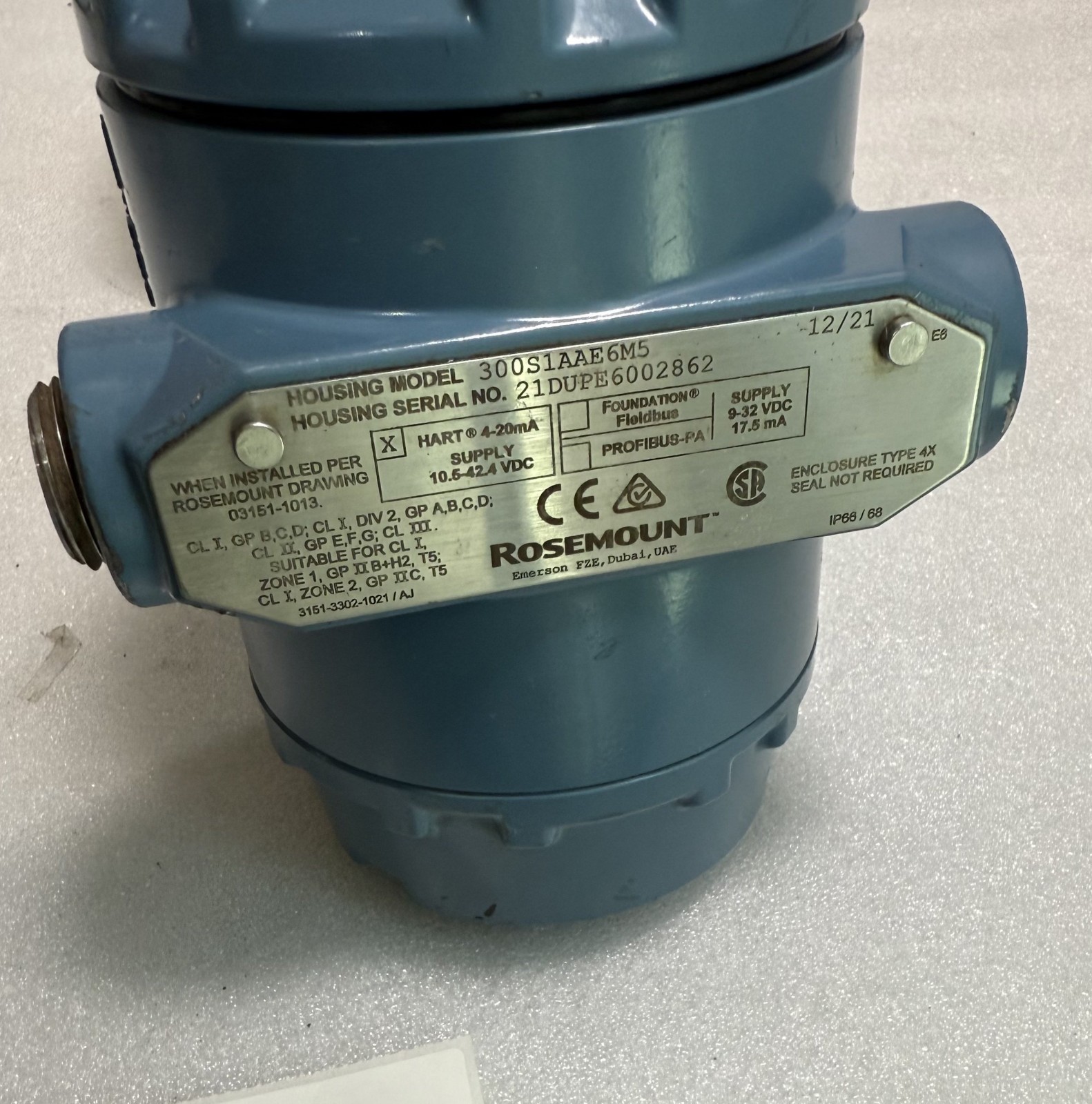 ROSEMOUNT 3051S2CD3 Pressure Transmitter 3051S2CD3A3F15A1AB3E6L1M5