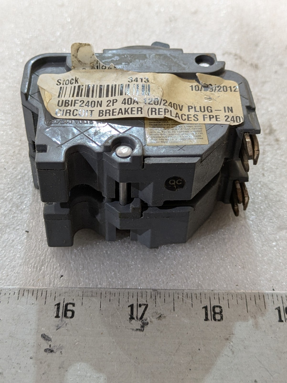 Federal Pacific UBIF240N Circuit Breaker 40A 120/240V 2-Pole Plug-In