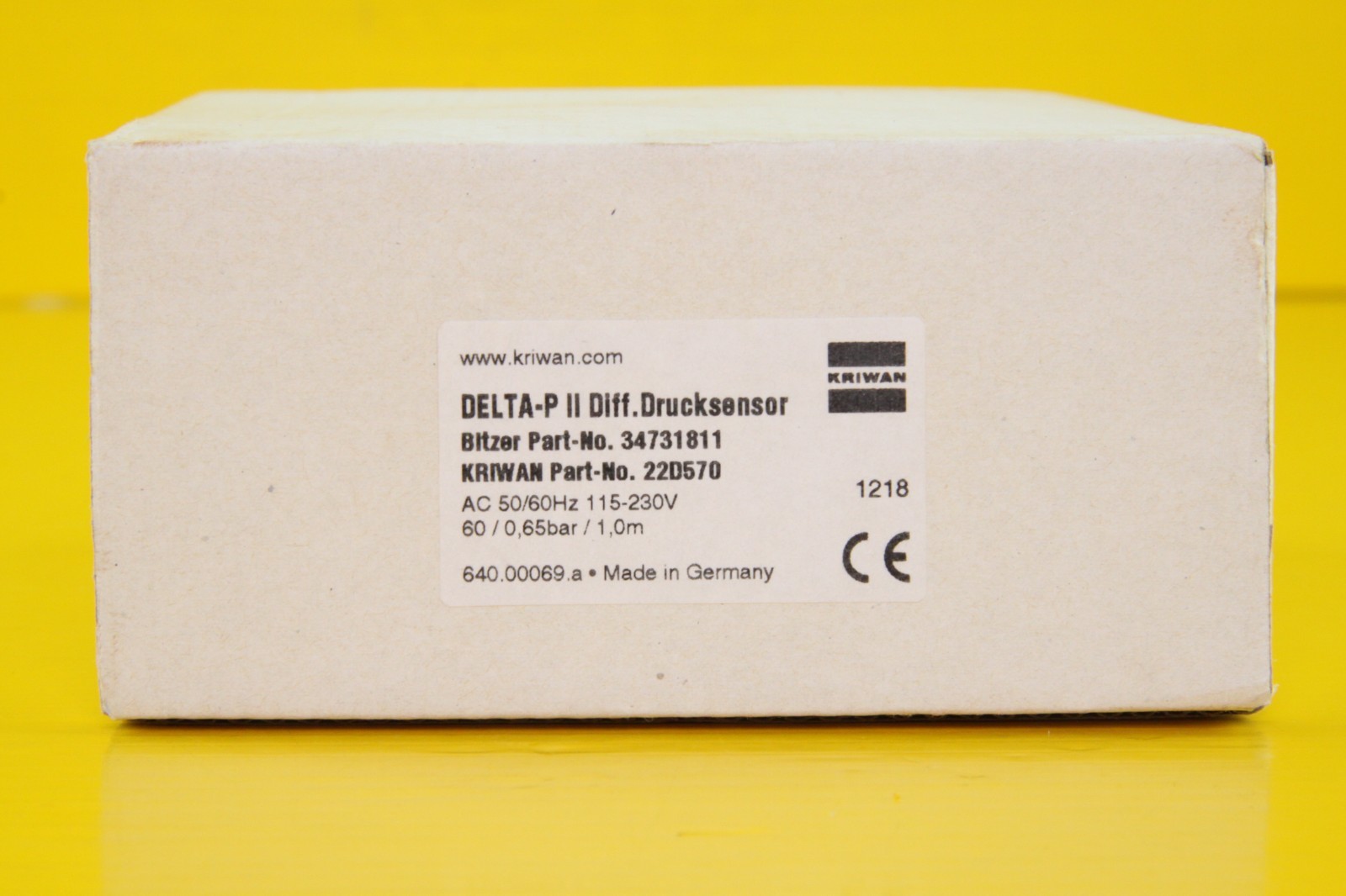 Bitzer 34731811 Compressor Oil Differential Pressure Switch , Delta PII