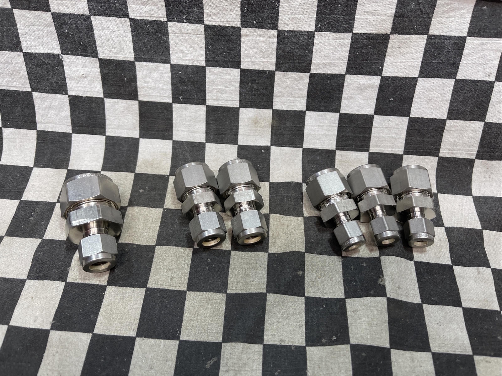 SWAGELOK REDUCER UNION, SS-810-6-4, SS-810-6-6, SS-1210-6-6, LOT OF 6#1606V30