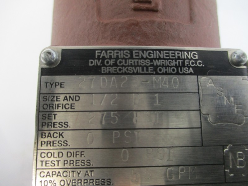 FARRIS ENGINEERING 27DA23-M40 275PSI 1/2″ NSNP