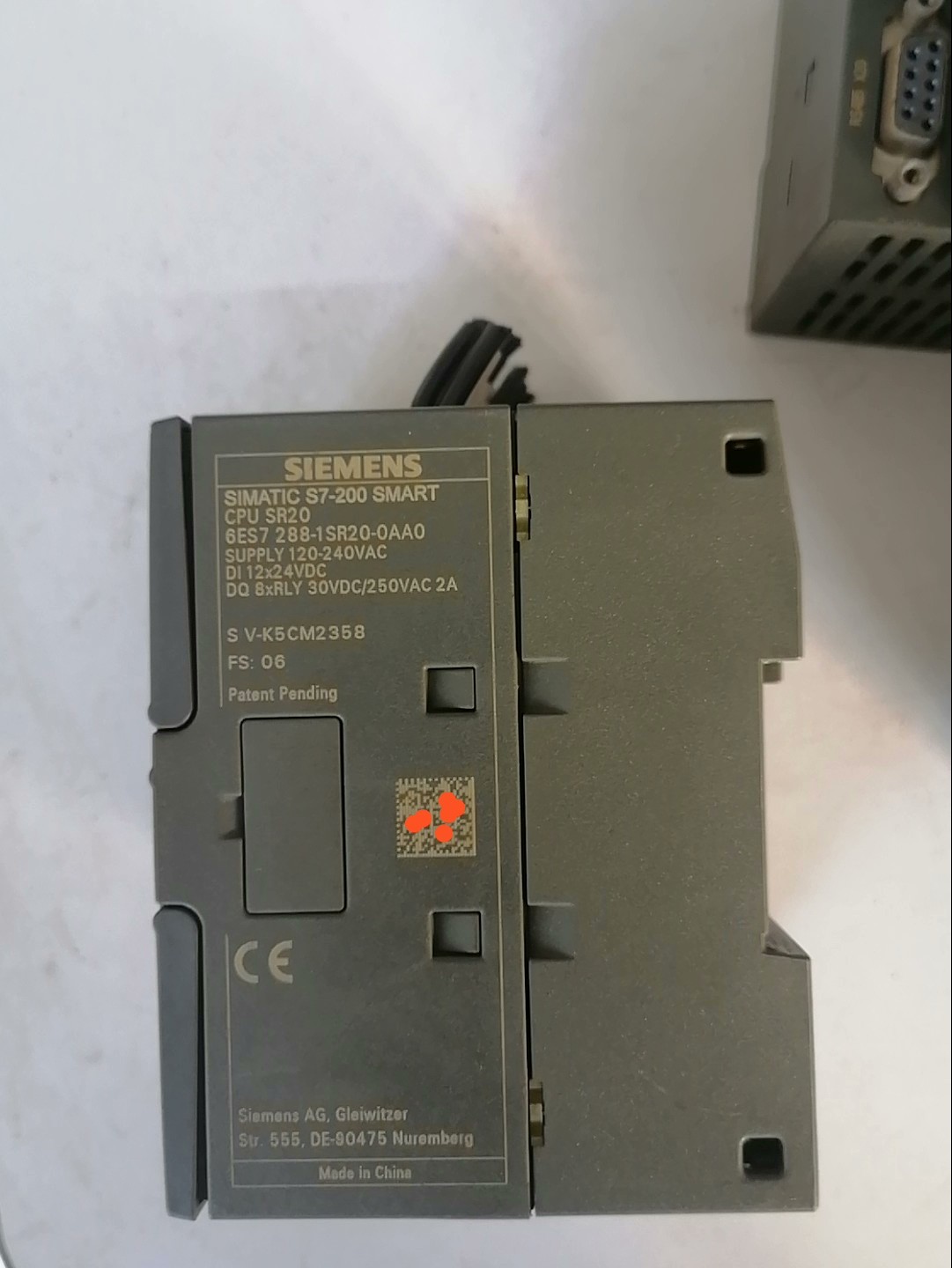 1P Siemens S7-200 CPU SR20 6ES7288-1SR20-0AA0 PLC