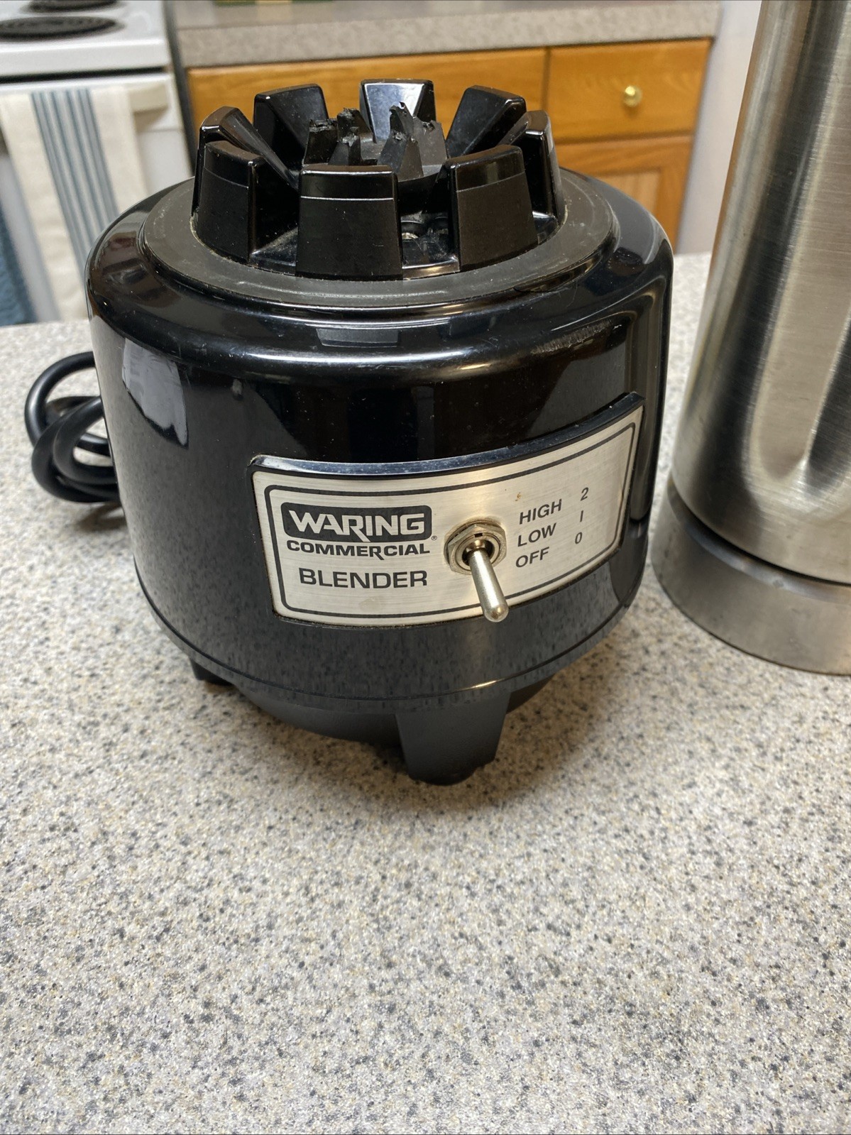 WARING COMMERCIAL BLENDER HGBPBKS6 HGB150 Metal Jar, Lid, Base Complete Vgc